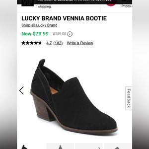 Lucky Brand booties. Only worn once!